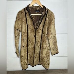 Khangura Women's Signature Tapestry Style Cardigan Brocade Jacket - Size Medium